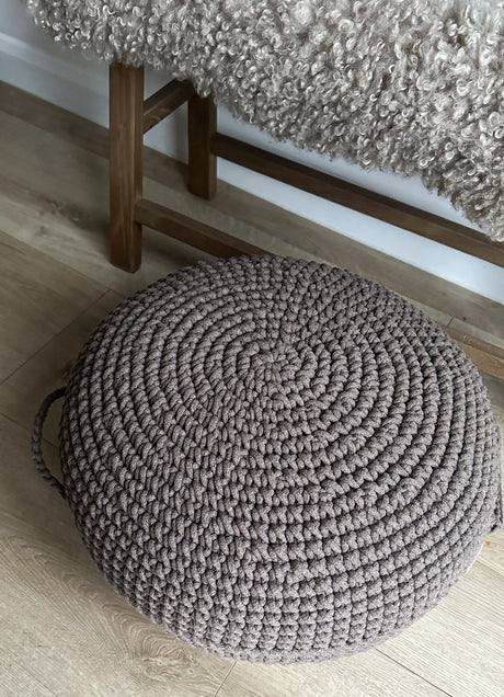 Crochet Ottoman |  MOCHA
