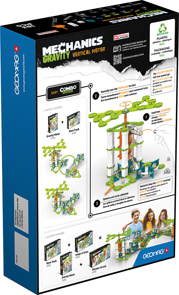 Geomag Mechanics Gravity Vertical Motor 183 Pieces