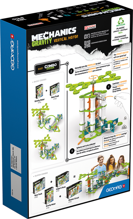 Geomag Mechanics Gravity Vertical Motor 183 Pieces