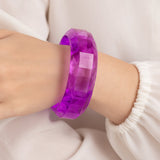 Susanna Fuschia Faceted Acrylic Bangle