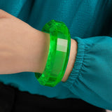Susanna Emerald Faceted Acrylic Bangle