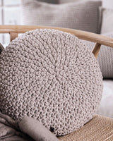 Crochet Round Cushion | BEIGE