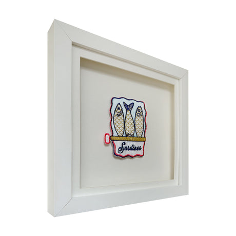 Sardines Embroidered Artwork