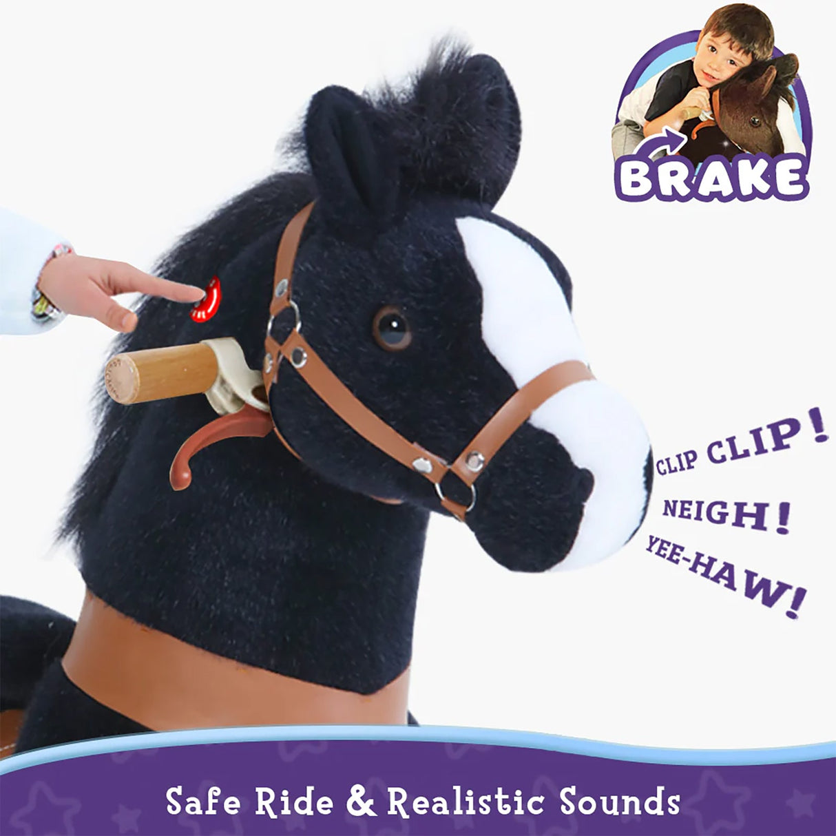 Horse Toy Age 3-5 Black （UK&EU in Stock）