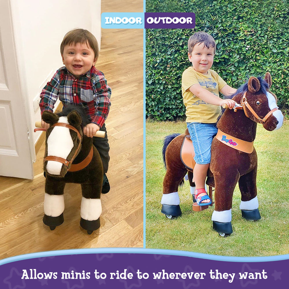 Ride-on Horse Toy Age 3-5 Chocolate（UK&EU in Stock）