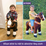 Ride-on Horse Toy Age 3-5 Chocolate（UK&EU in Stock）