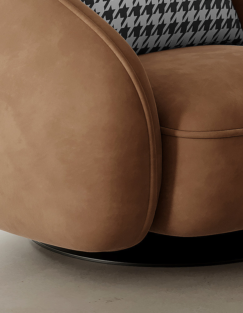 Abreu Swivel Accent Chair, Round Armchair