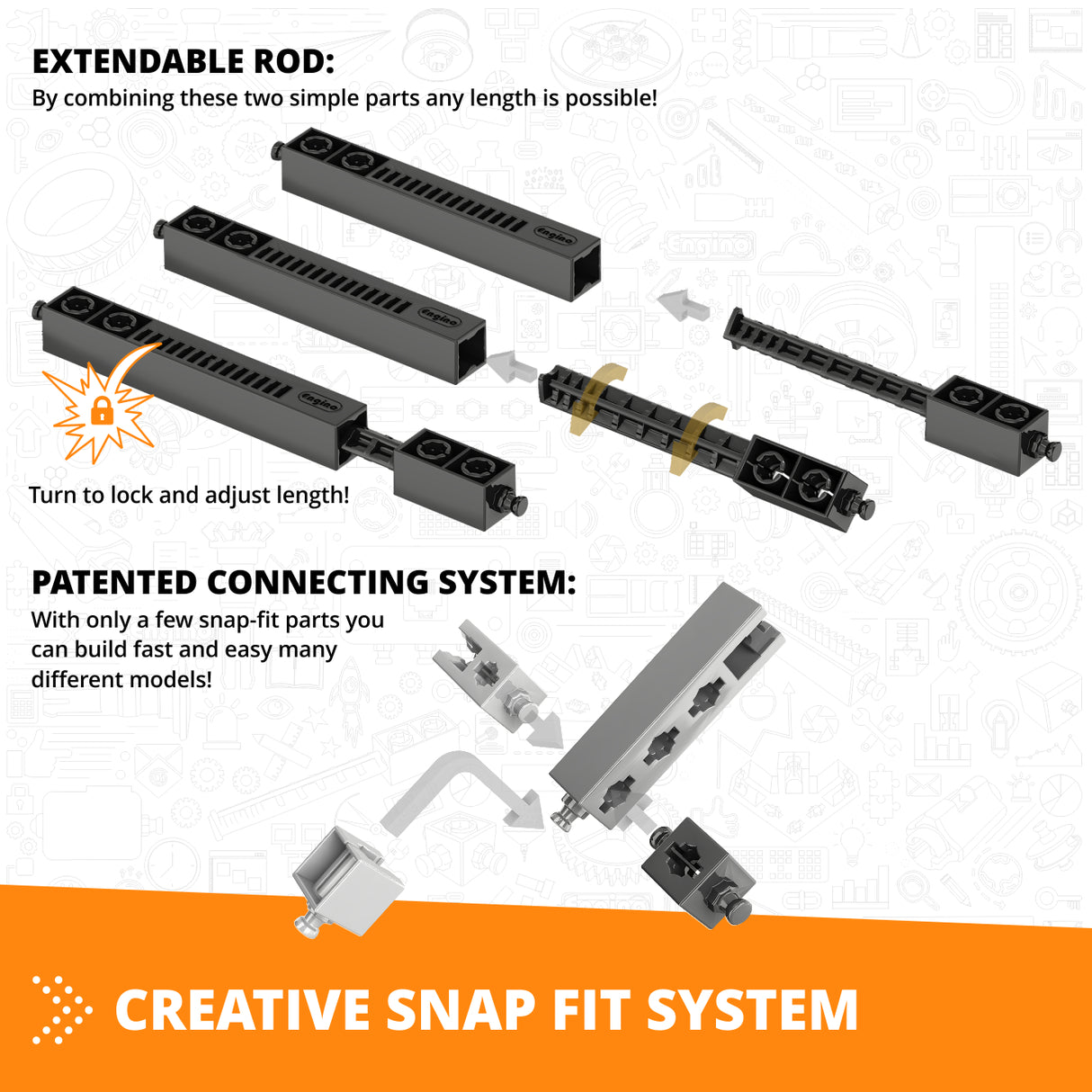 Engino Creative Builder: 50-in-1 Motorized Multi-Model Set
