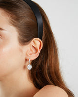 Uptown Oval Drop Earrings: Silver