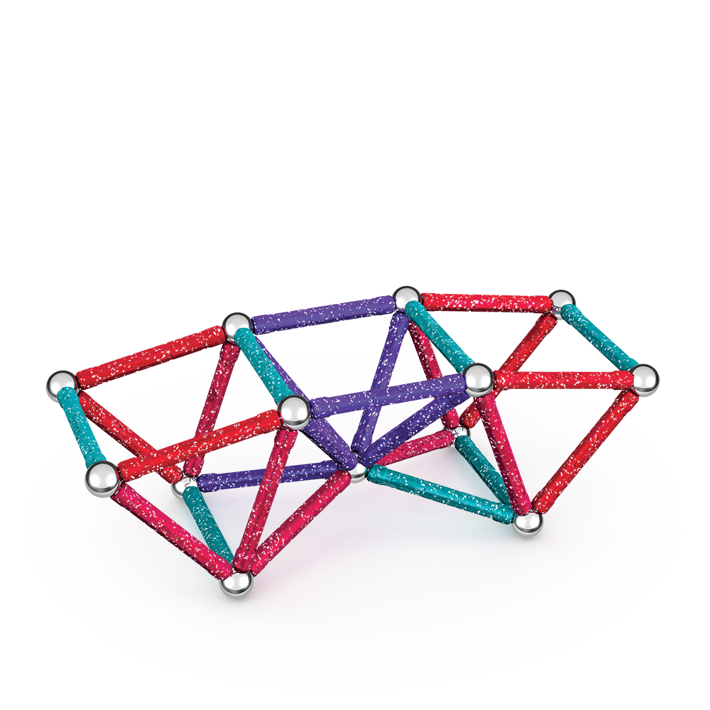 Geomag Glitter Recycled 60 Pieces Set