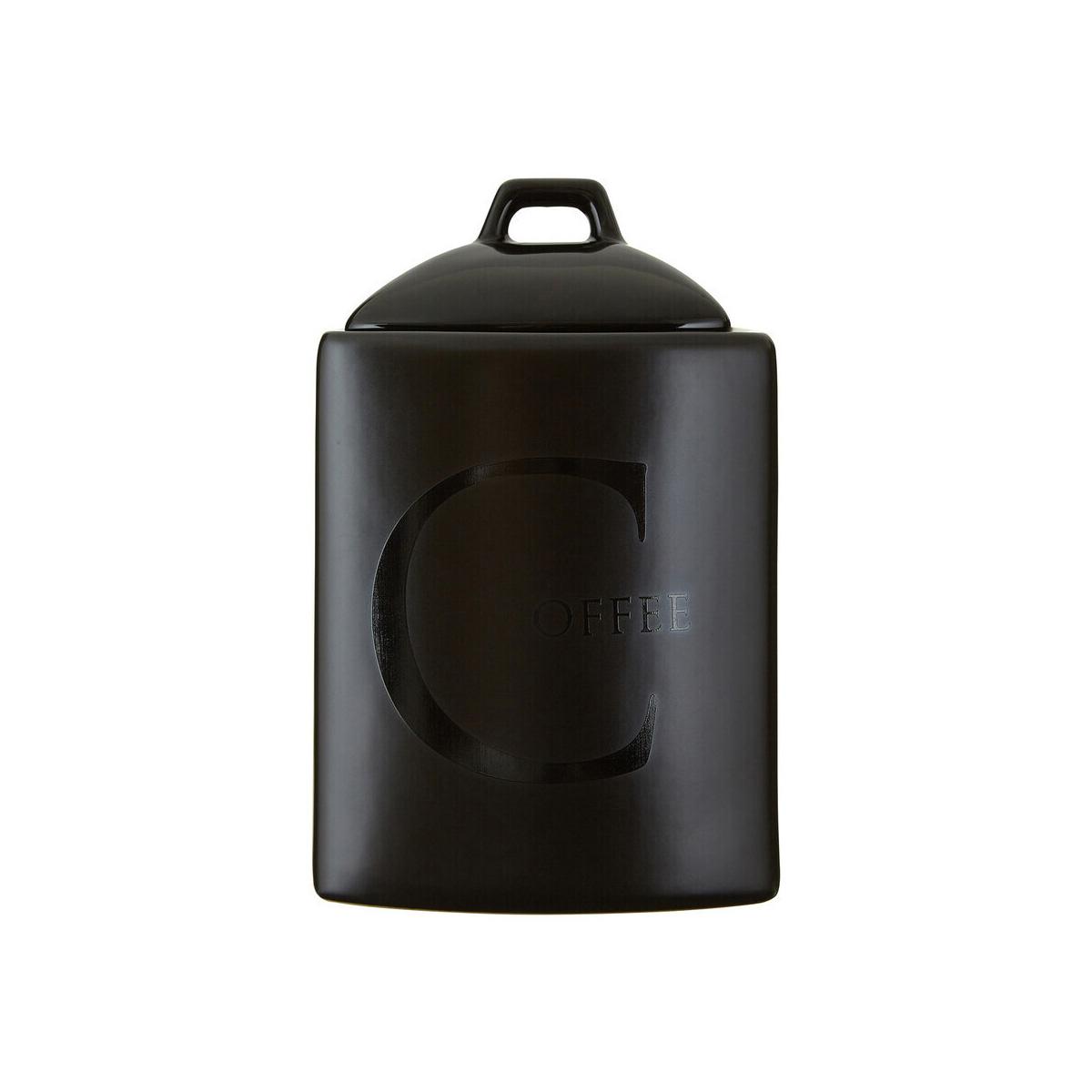 Black Text Coffee Jar