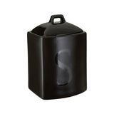 Black Text Sugar Jar
