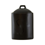 Black Text Sugar Jar