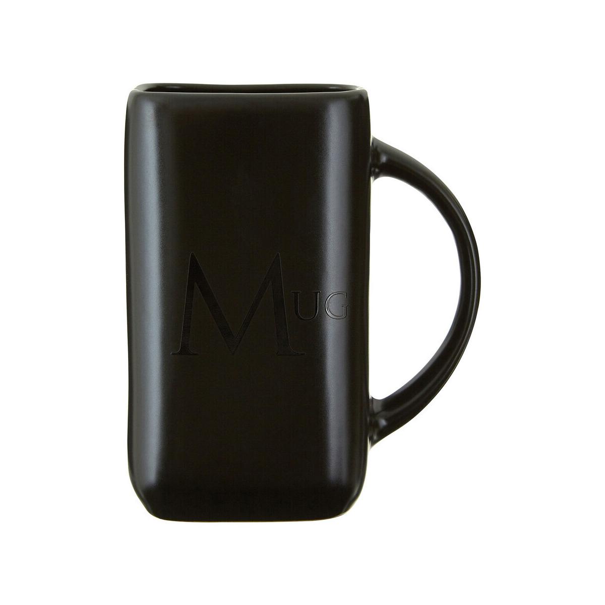 Black Text Mug