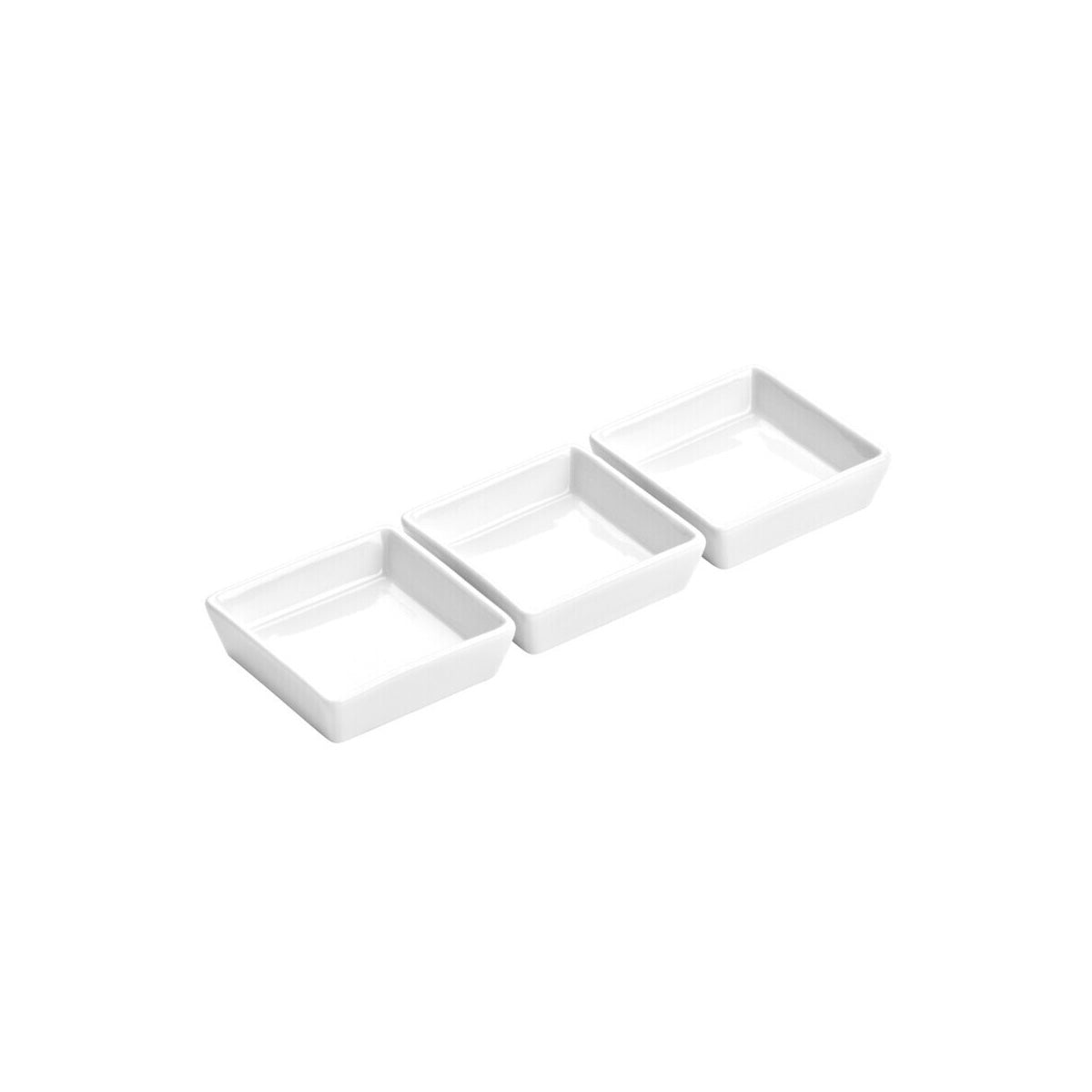 Set Of Three Entree Square Serving Dishes