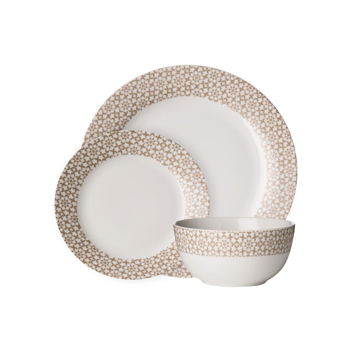 Avie Casablanca 12 Piece  Natural Dinner Set MOB