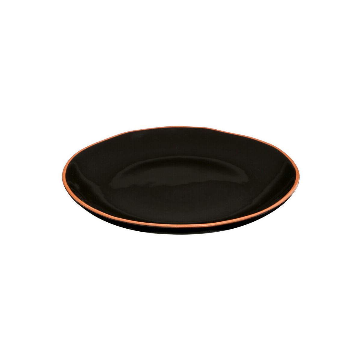 Calisto Terracotta Black Glazed Dinner Plate