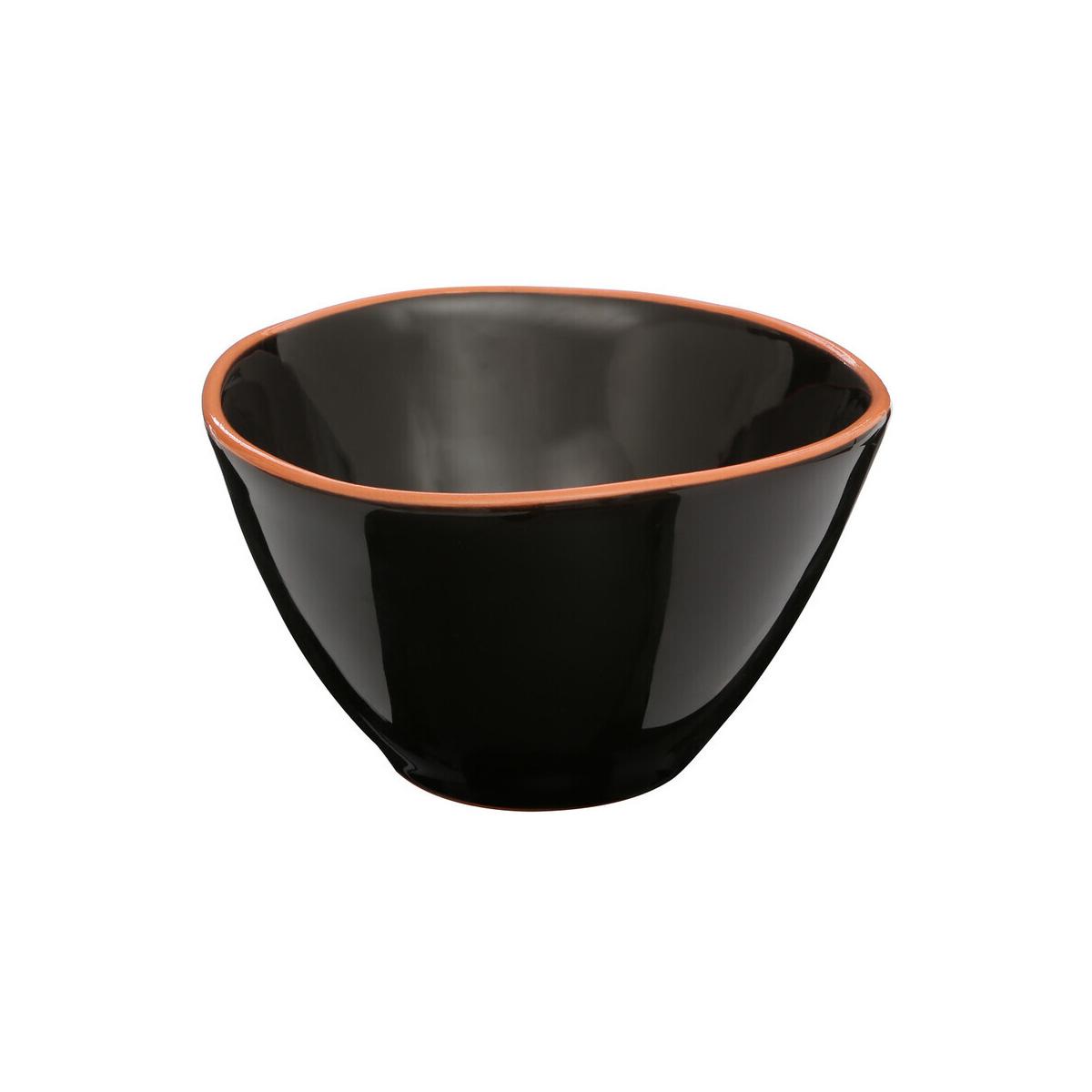 Calisto Terracotta Black Glazed Cereal Bowl