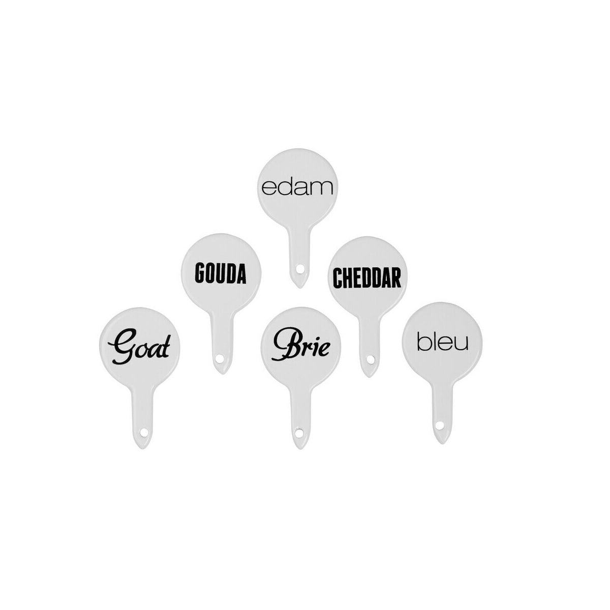 Pun and Games Set Of Six Cheese Markers