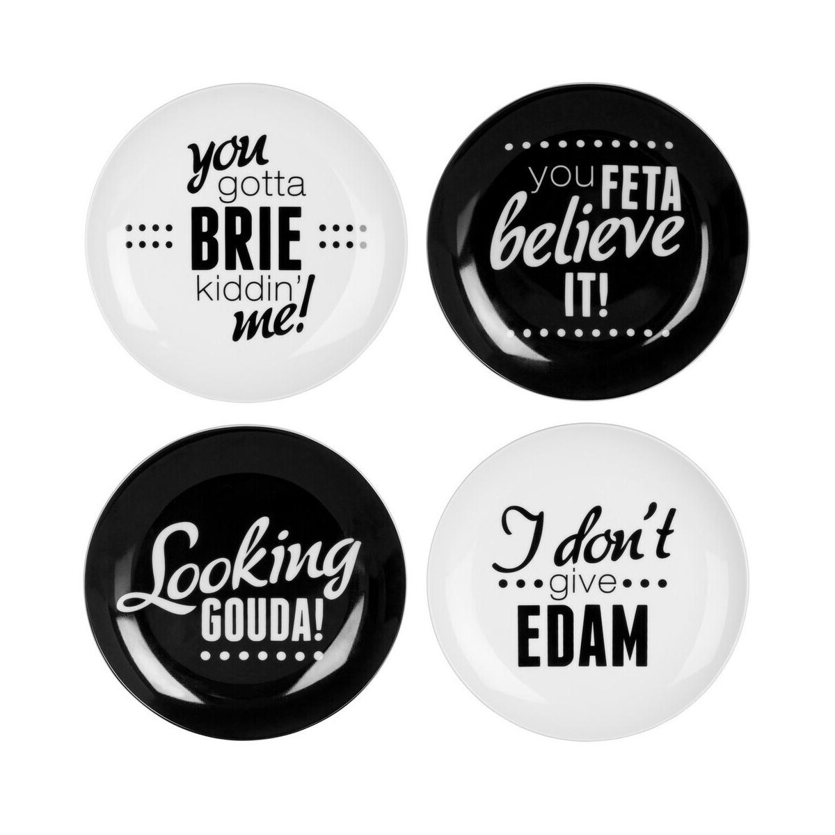 Pun and Games Set Of Four Cheese Plates