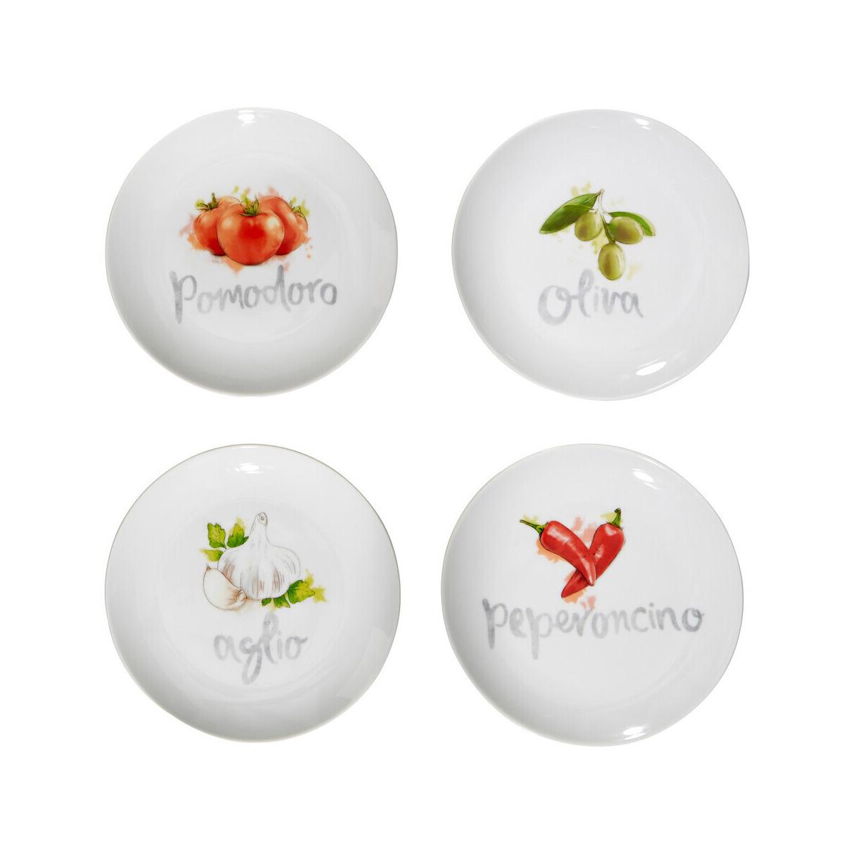 Italia Set Of Four Antipasti Plates