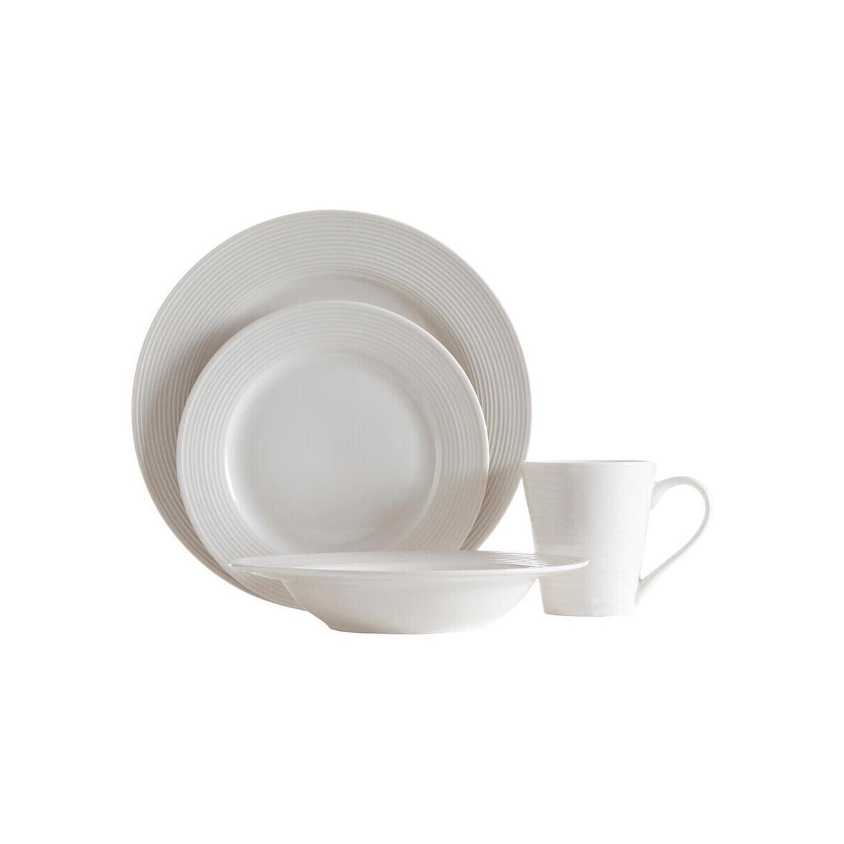 Livorno 16 Pc Ribbed Dinner Set