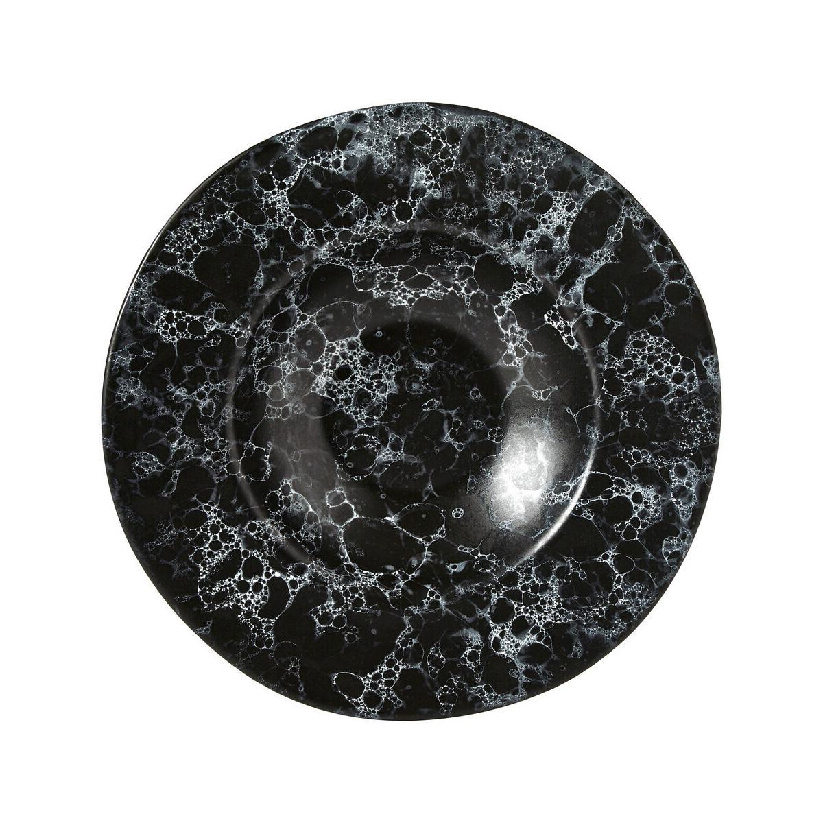 Hygge Black Marble Effect Pasta Bowl