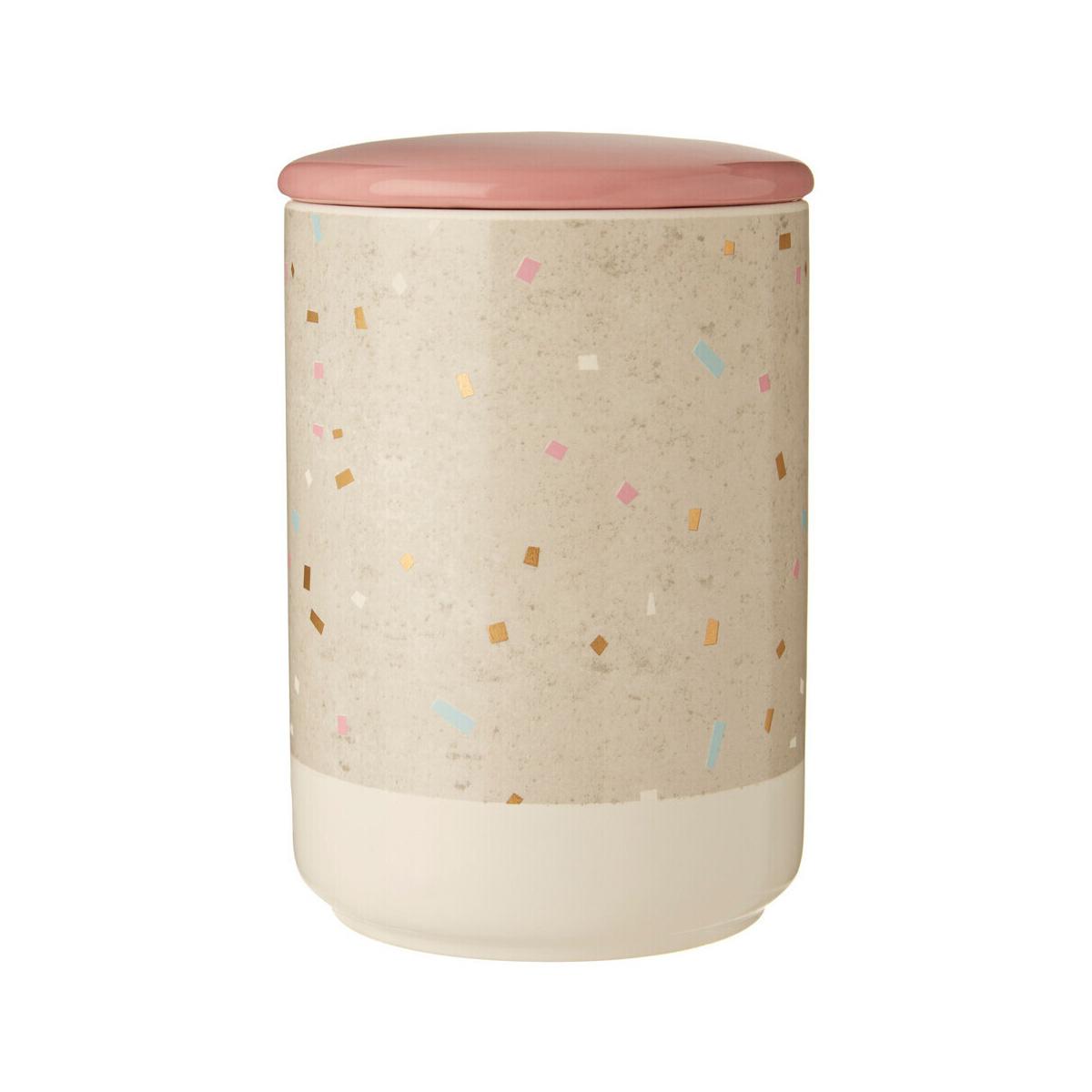 Lozica Large Fine Earthenware Grey White Storage Canister