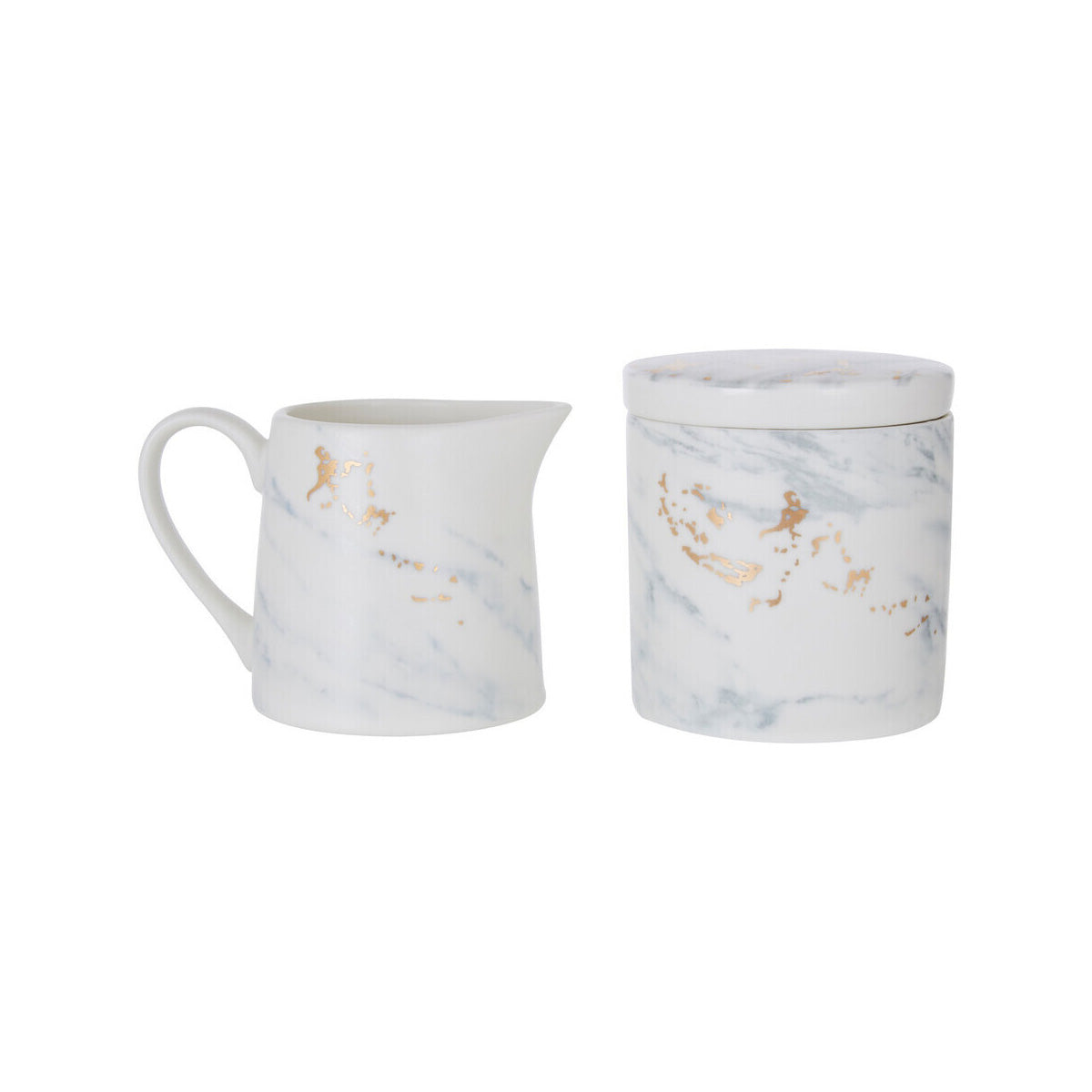 Marble Luxe Sugar Pot And Creamer