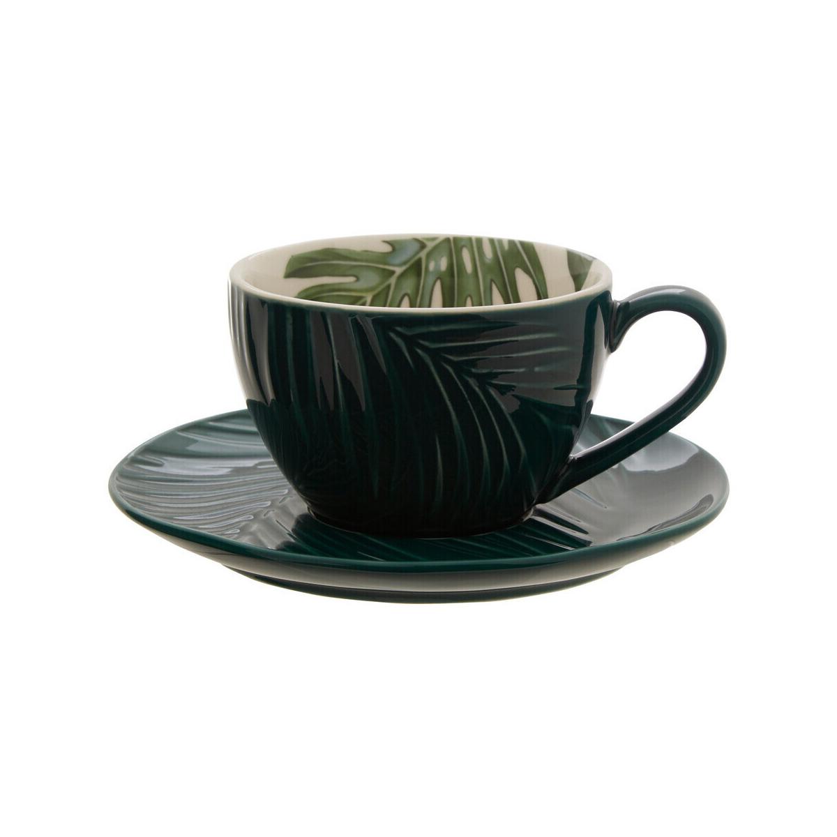 Bali Dark Green Cup And Saucer