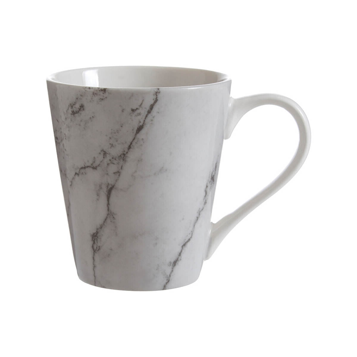 Avie 16 Piece White And Grey Marble Effect Dinner Set