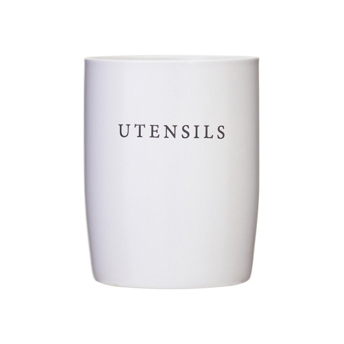 Farmhouse Cream Utensil Holder