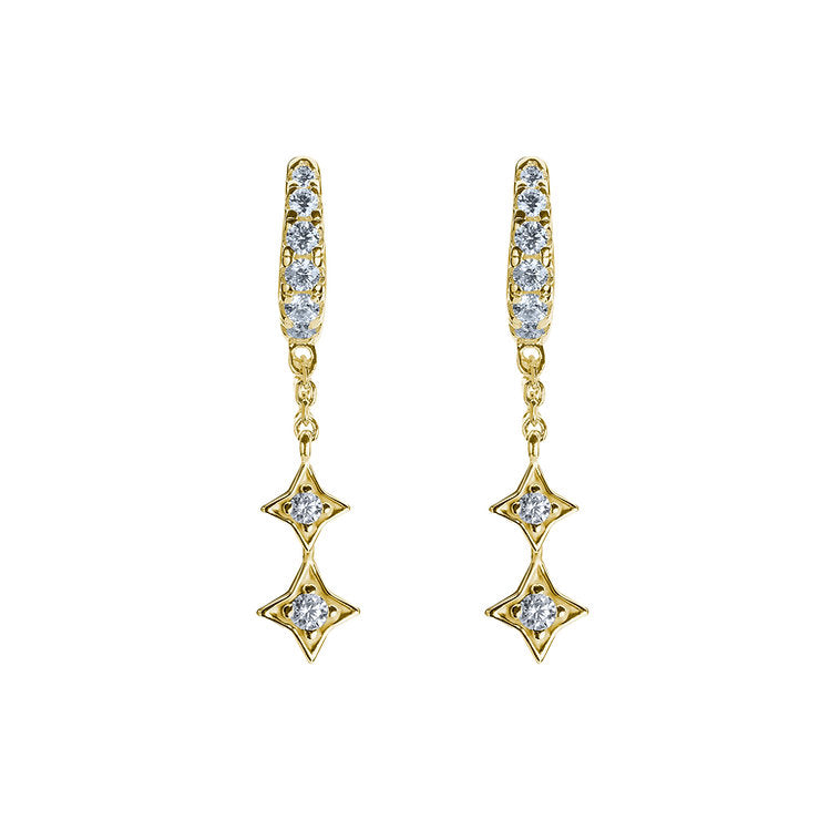 Illuminess™ Mini Gold Vermeil Shooting Star Huggies