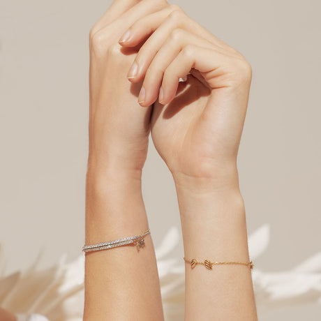 Illuminess™ 14K Gold Diamond Bar Bracelet