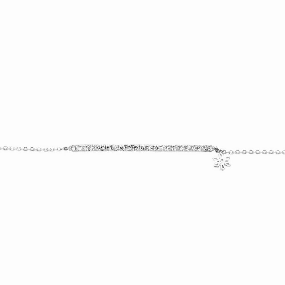 Illuminess™ Sterling Silver Diamond Bar Bracelet