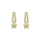 Enchanting Flutterfly™ Gold Vermeil Butterfly Huggies