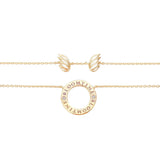 Mini Halo Wings™ Diamond Gold Vermeil Angel Necklace