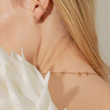 Mini Halo Wings™ Diamond Gold Vermeil Angel Necklace