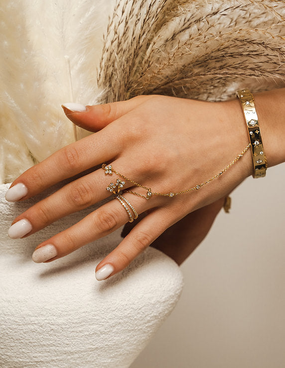 Illuminess™ Sterling Silver Starset Banglet - Small Size