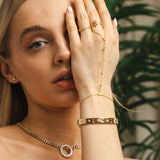 Illuminess™ Premium Gold Vermeil Starset Bangle - Small