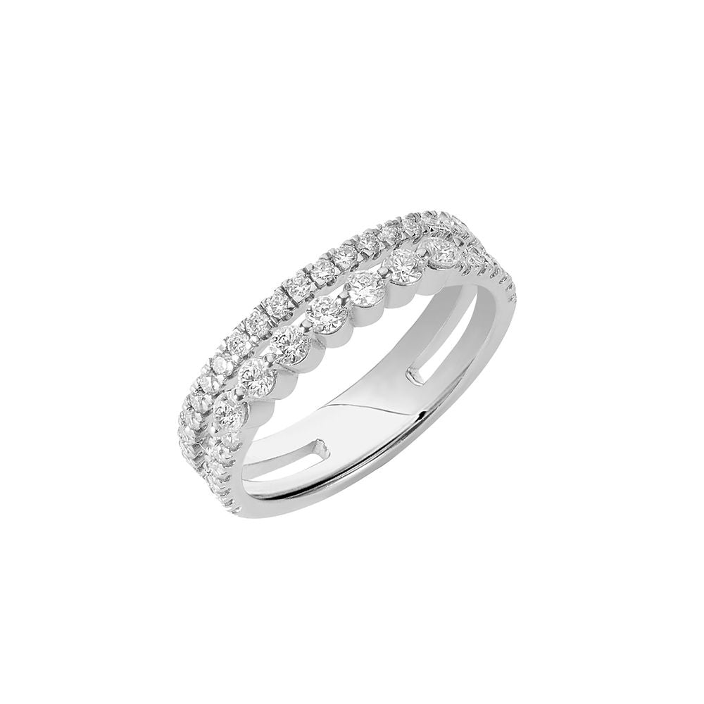 Illuminess™ Sterling Silver Combi Stack Ring - US 6 / L-L1/2