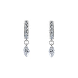 Illuminess™ Sterling Silver Floating Moissanite Huggies
