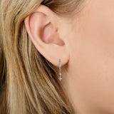Illuminess™ Mini Sterling Silver Shooting Star Huggies