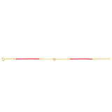 Mini Heart Gold Vermeil Silk Cord Bracelet