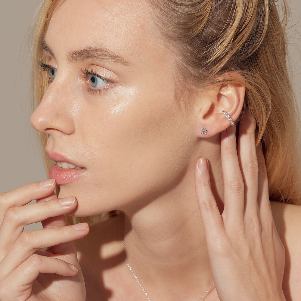 Illuminess™ Sterling Silver Single Ear Cuff