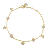 'Choose Love' Heart Bracelet in Gold Vermeil