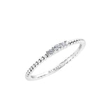 Illuminess™ Sterling Silver Trio Textured Stacking Ring - US 5 / UK J - K