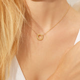 Mini Halo Wings™ Diamond Gold Vermeil Angel Necklace
