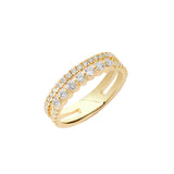 Illuminess™ Gold Vermeil Combi Stack Ring - US 8 / UK P
