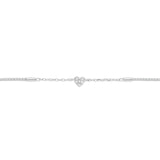 Mini Heart Sterling Silver Silk Cord Bracelet